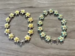 【値下セール中！新品未使用品】花モチーフ ブレスレット 2個セット