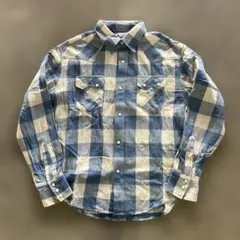 Back Number ウエスタンシャツ L 青白チェック