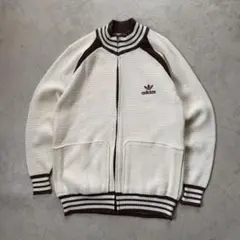 80's adidas アディダス トラックジャケット ワッフル ブラウン