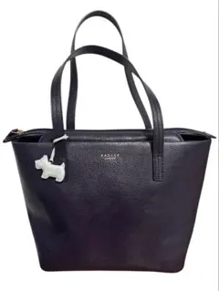ラドリー シボ革 トートバッグ ネイビー 本革 肩掛け可 極美品 内袋付き