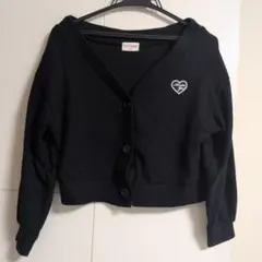 B&G Stamp カーディガン ブラック 140