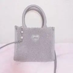 【最終値下げ】pium ハートボアスクエアミニトートバッグ