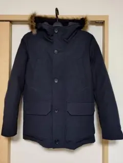 ユニクロ　UNIQLO　ファー付きネイビー ダウンジャケット Sサイズ