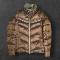 NICOLE CLUB FOR MEN ダブルジップ オレンジ ダウンジャケット