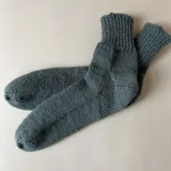 手編み靴下　102 ウール100%