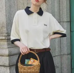 PENNYS THE FOX ロゴ ポロシャツ 白 アイボリー 狐 Tシャツ