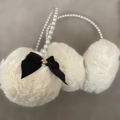 耳当て　パール　リボン　2点セット⭐︎