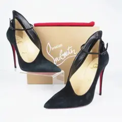 EU37 Christian Louboutin ブラックハイヒール 456A