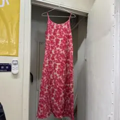 ロングワンピース 花柄 リゾートワンピ