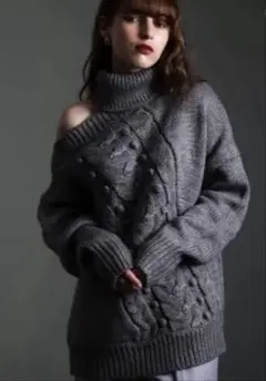 Riu グレー ニットセーター