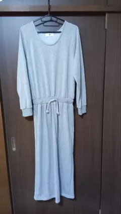 裏毛ブラウジングロングワンピース