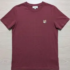 MAISON KITSUNÉ フォックス刺繍 Tシャツ ワインレッド Sのサムネイル