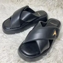 【新品未使用】CARRANO カラーノ　 サンダル ブラック