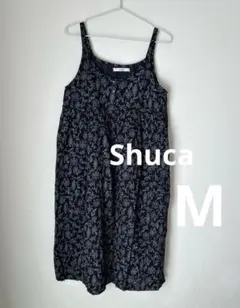 shuca M ブラック　フローラルプリント キャミワンピースのサムネイル