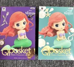 リトル・マーメイド　アリエル　フィギュア　qposket ２つセット　ディズニー