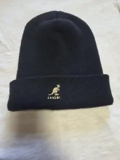 ミ*ン様 KANGOL ニット帽 ビーニー ブラック ロゴ刺繍 ストリートのサムネイル