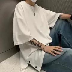 【最終値下げ！】　白　4XL ストリート系 Tシャツ シンプル 半袖