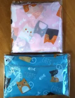 未開封【猫柄】エコバッグ２種 2色セット