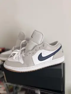 Nike Air Jordan 1 Low グレー/ホワイト/ネイビー