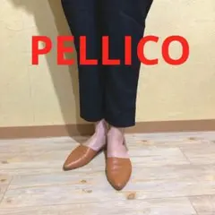 PELLICO SUNNY ペリーコ 茶系 本革 レザーシューズ スリッポンのサムネイル