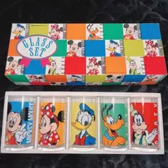 ディズニーキャラクター レトロ グラスセット 5個入り