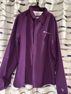 Champion 紫色 ナイロンジャケット Lサイズ