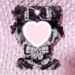 b.214 ぬい服 12cm ちびぐるみ 着ぐるみ おすわり 白黒 猫セット おすわりぬい服 白猫 黒ピンク ちびぐるみ - メルカリ