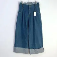 6040 GRL グレイル　未使用　ワイドデニムパンツ　Ｍ　カジュアル