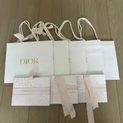 DIOR ホワイトショッパー 紙袋 大 リボン付きラッピング 5枚セット