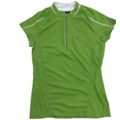 【MILLET ミレー】ハーフジップTシャツ 緑系 吸汗速乾 レディース 95