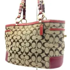 コーチ COACH トートバッグ シグネチャー キャンバス 肩掛け ターンロック