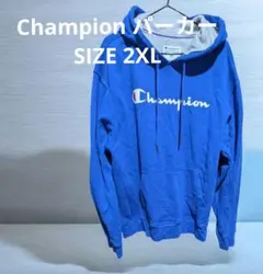 Champion パーカー ブルー 2XL