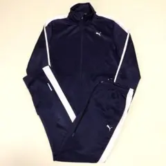 PUMA セットアップジャージ 上下セット 紺ピンク L 美品 ユニセックス
