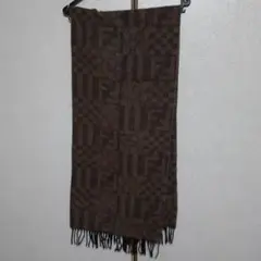 FENDI ウール チェック柄 マフラー