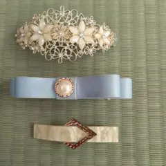 華やかなヘアクリップセット 3個