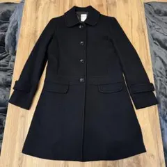 テチチ ブラック Aラインウールコート ピーコート
