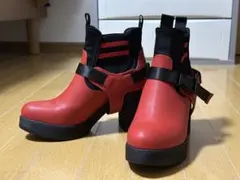 YOSUKE サイドゴアショートブーツ ストラップ 24.5cm