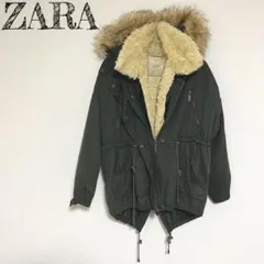 【24時間以内発送❗️】ZARA ザラ　ファー付きモッズコート
