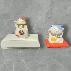 陶器製 招き猫 置物 セット