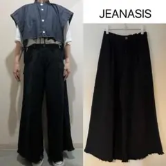 【美品/人気】JEANASIS.ブラックワイドパンツ