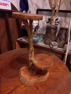 木製彫刻 フラワースタンド 花台 高78cm アンティーク調 店舗什器