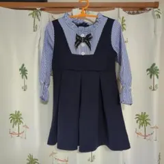 フォーマルドレス 7号 ネイビー ストライプ