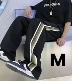 ストライプ柄パンツ カジュアル パンツ Mサイズ メンズ イージーパンツ