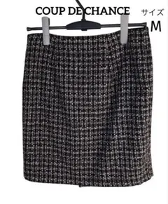 COUP DE CHANCE（クードシャンス）ツイードスカート M