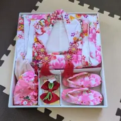 子供用着物セット 七五三 ピンク花柄
