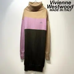 希少 美品 ヴィヴィアンウエストウッド ウール 変形 オーブ ニット ワンピースのサムネイル