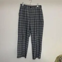 グレー系 チェック柄 スラックス
