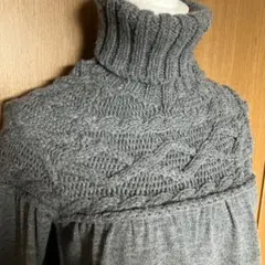 ZARA タートルネック グレー セーター S
