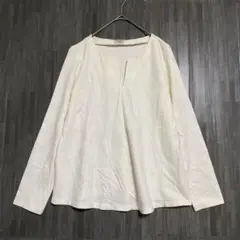 アーバンリサーチドアーズ　Vネック カットソー　アイボリー　ONE