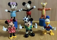 レトロ　ディズニーフィギュア セット プッシュパペット